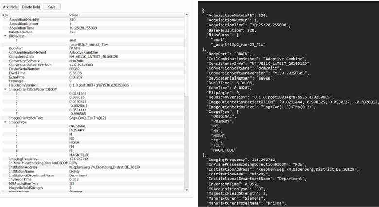 BIDS Manager JSON editor